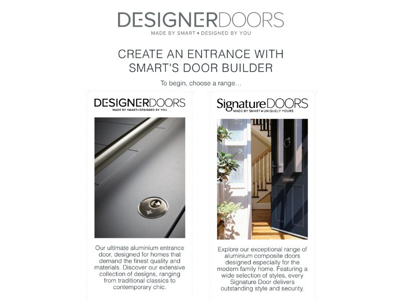 Design your own Smart door here, and email your design to us for a quote